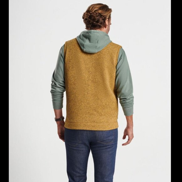 Peter Millar Crown Sweater Fleece Vest Golf Warm Layering Large  NWT - Picture 8 of 9